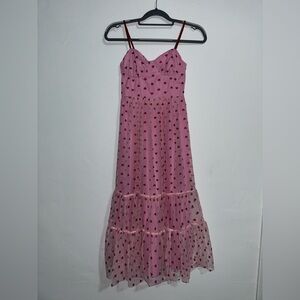 Betsey Johnson Pink Heart Mesh Dress (2)
